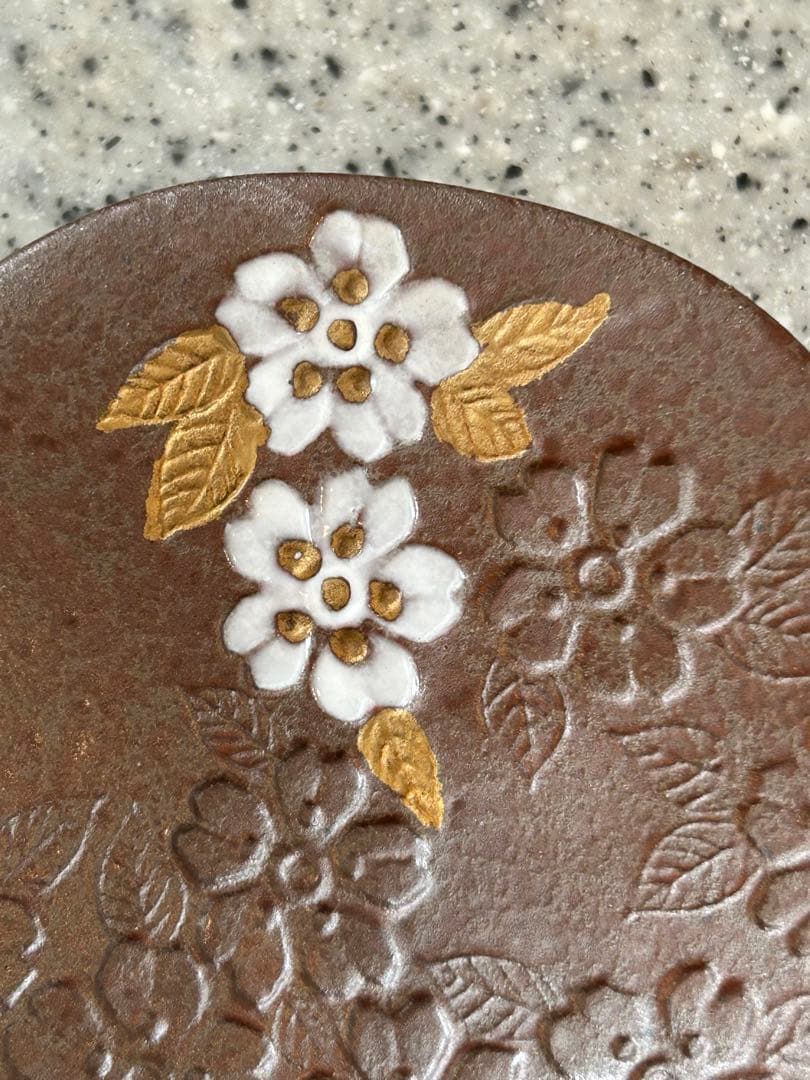 桜模様脚付皿 5枚セット・作家制作品
