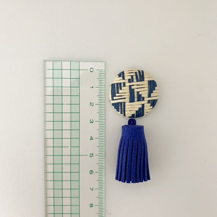 ピアス　イヤリング✩︎⡱幾何学模様✖︎ブルータッセル