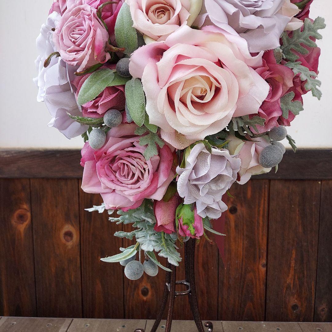 アートフラワー　ブライダルブーケ