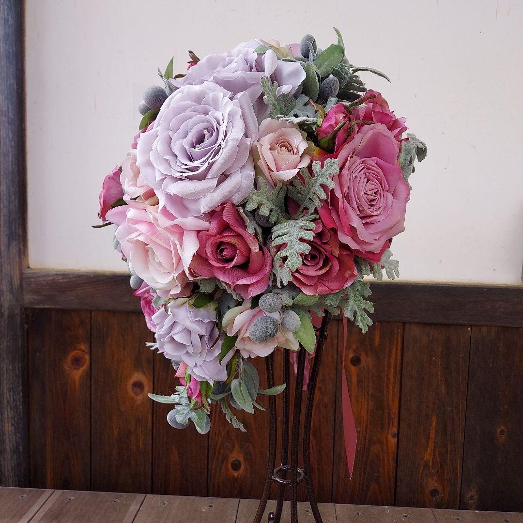 アートフラワー　ブライダルブーケ