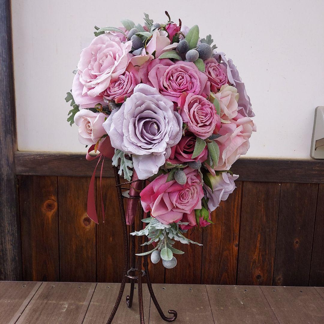 アートフラワー　ブライダルブーケ