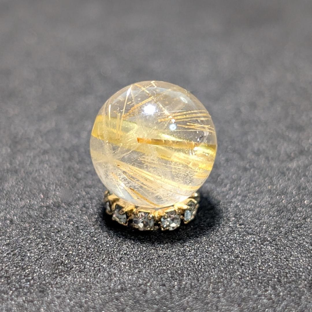 一点物【迫力満点】タイチンルチル 10ミリ 粒売り 貫通穴あり お守り