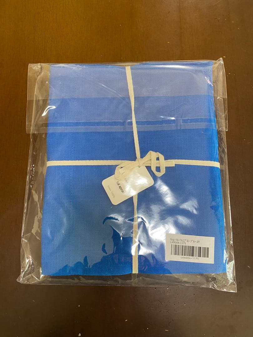 fog linenwork リネン100% 青 フルエプロン 未使用品