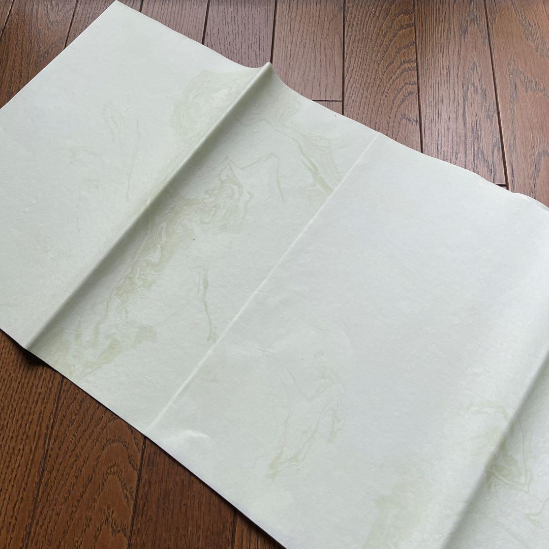 半切加工紙絹目50枚　色流し、切箔砂子、ぼかしなど、56枚　計20,000円相当