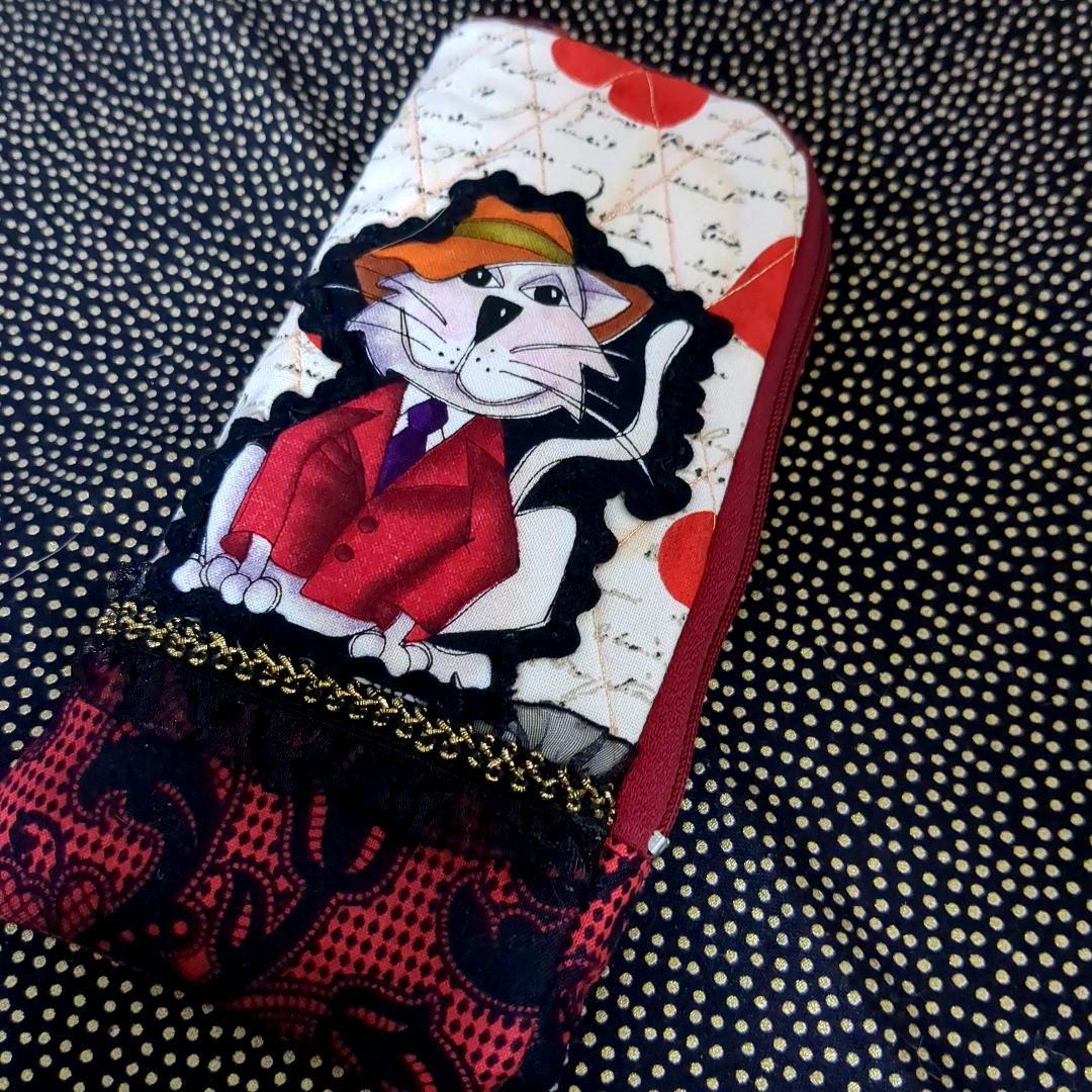 ロラライハリス　ハンドメイド　メガネケース　ポーチ