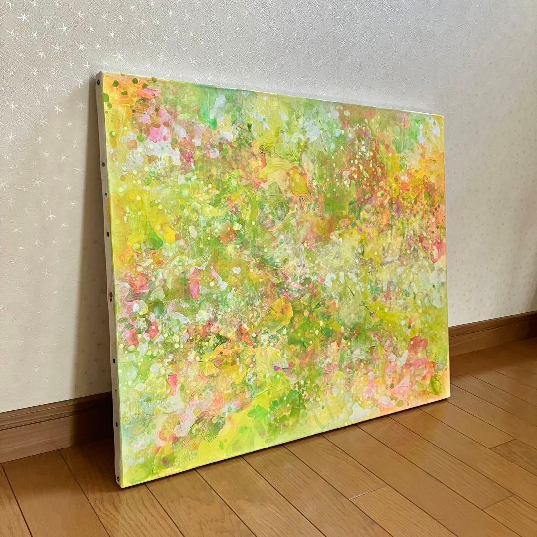 spring＊53×65.2㎝　大きめＦ15号キャンバス　原画　春　絵画　抽象画