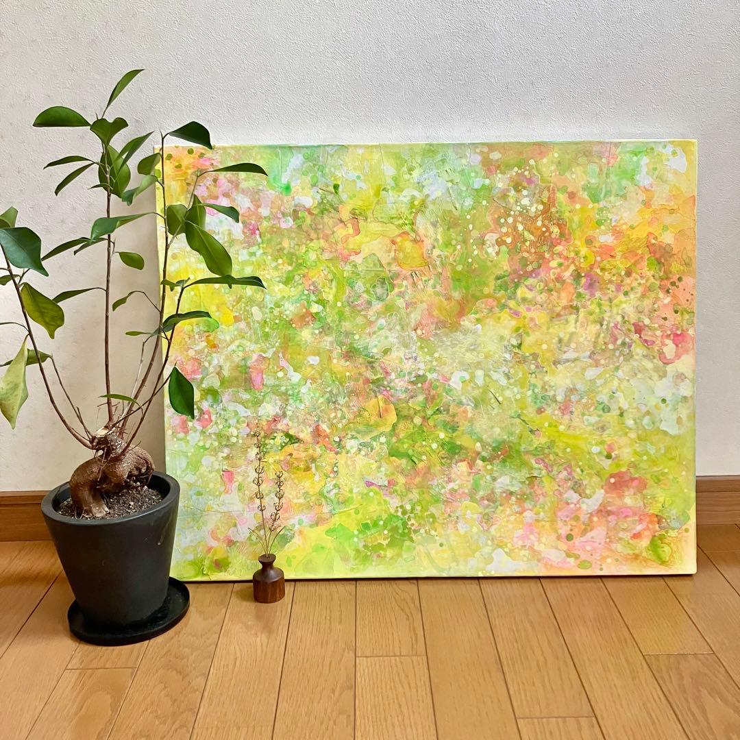 spring＊53×65.2㎝　大きめＦ15号キャンバス　原画　春　絵画　抽象画