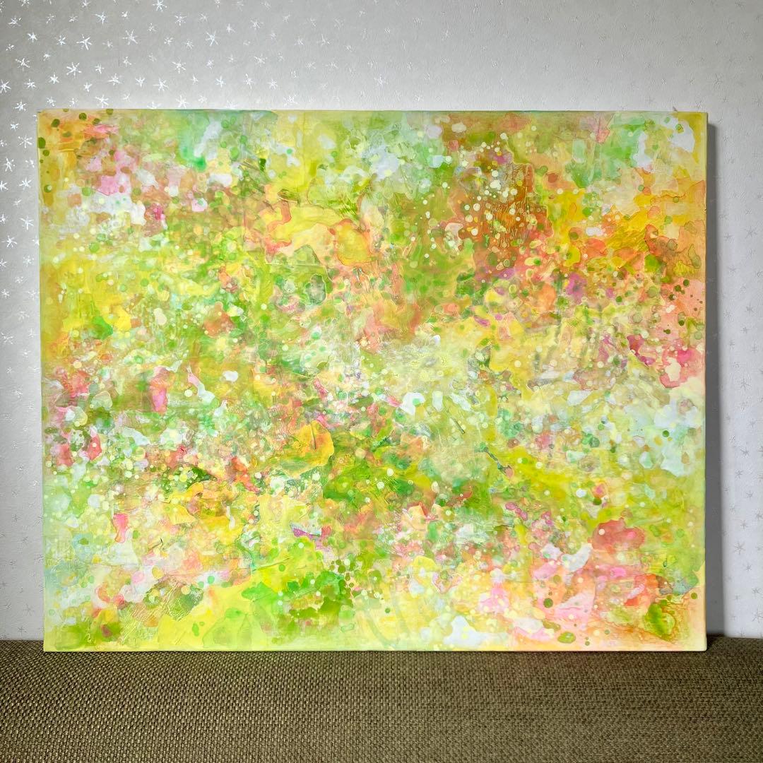 spring＊53×65.2㎝　大きめＦ15号キャンバス　原画　春　絵画　抽象画