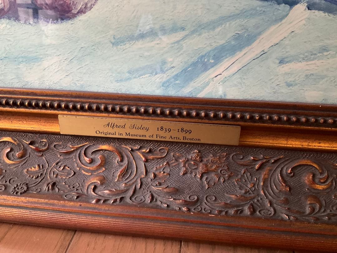 ボストン美術館　シスレイ　静物画「卓上の葡萄と胡桃」　複製品　証明書つき