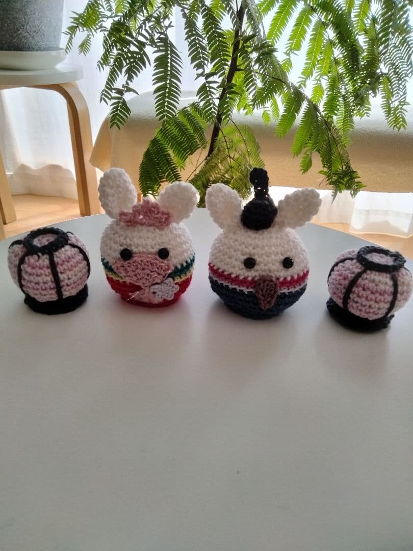ひな人形 あみぐるみ ハンドメイド