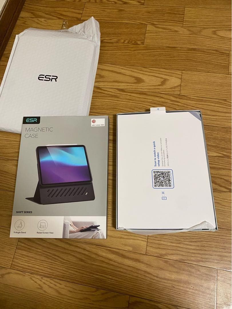 ESR iPad Air10.9 ケース 磁気式 Pencil対応 パープル