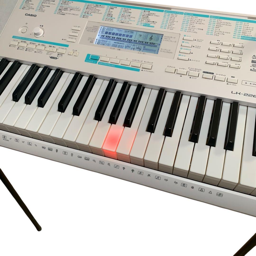 カシオ 電子キーボード・スタンドセット LK-228 ホワイト