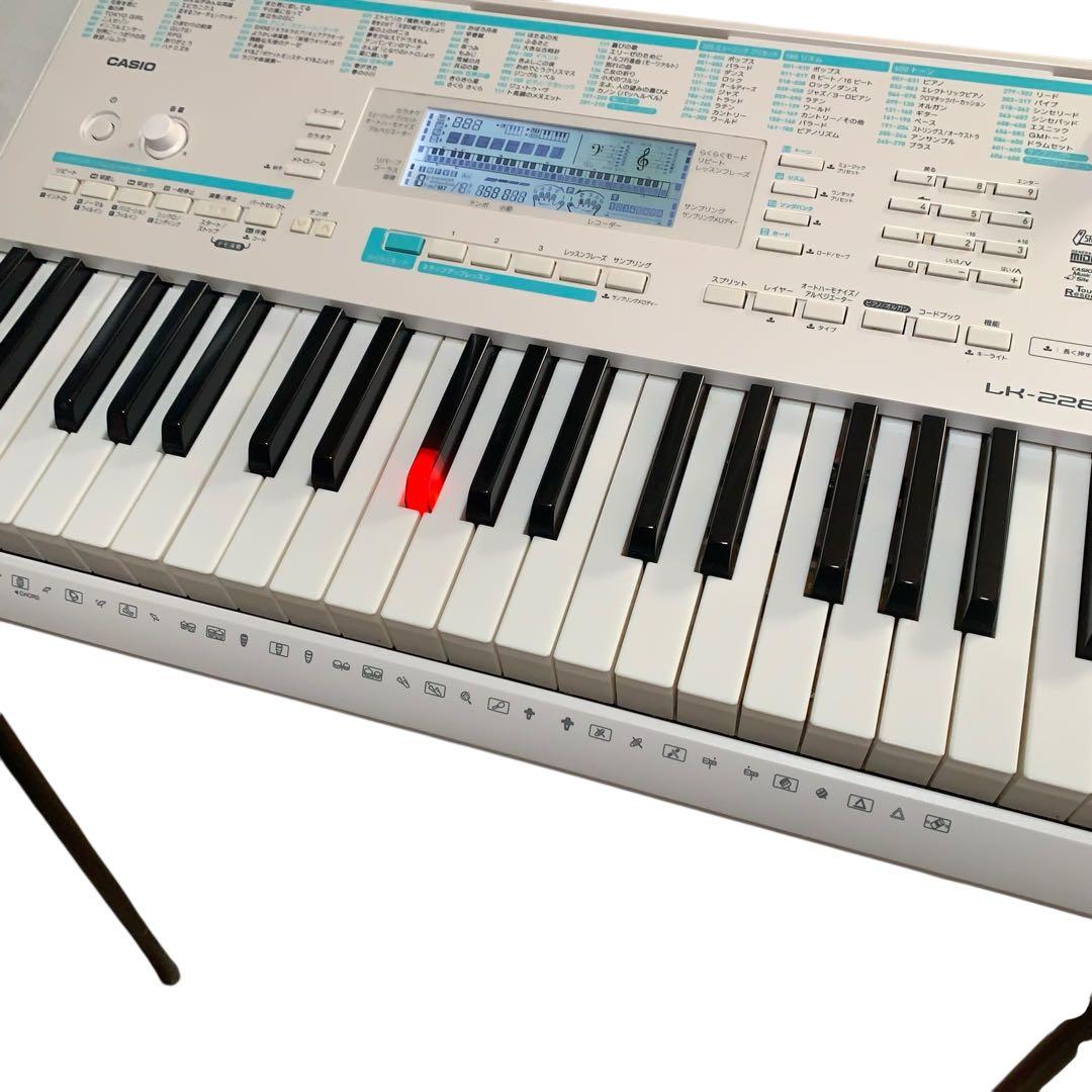 カシオ 電子キーボード・スタンドセット LK-228 ホワイト