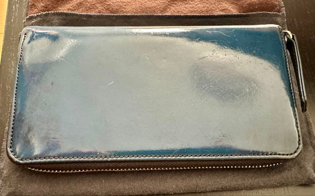 オーダーメイド長財布　パープル　ハンドメイド