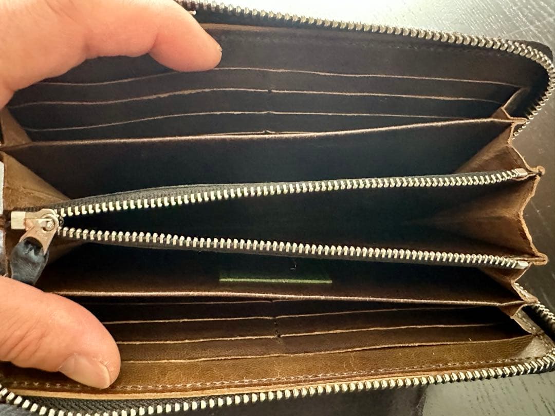 オーダーメイド長財布　パープル　ハンドメイド