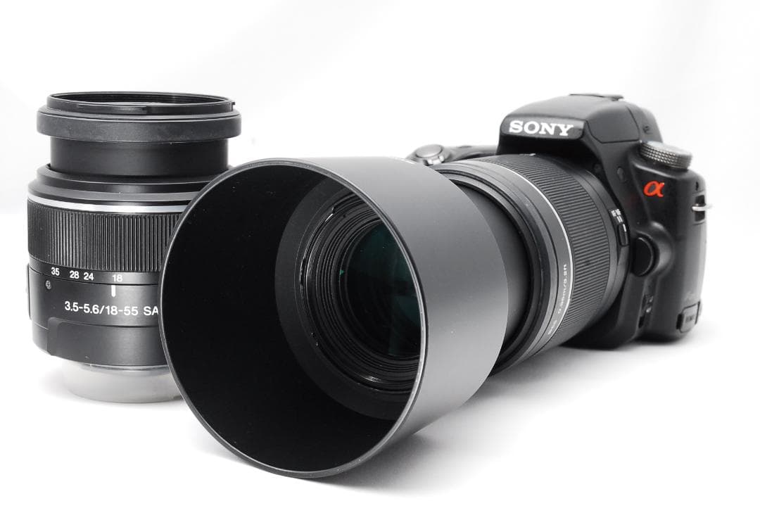 ♥ SONY α55 ♥純正ダブルレンズ♥スマホ転送♥初心者おすすめ♥ 一眼レフ