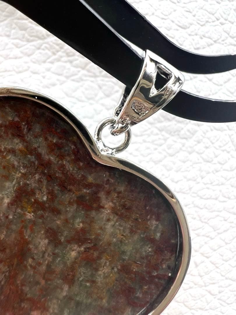 ガーデンクォーツハート虹あり ♡ S925 ペンダントトップ