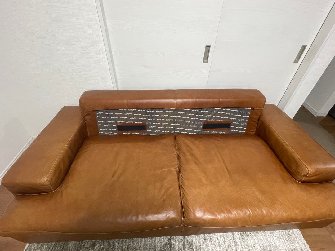 ACTUS アクタス five by five 3人掛 レザー ソファ