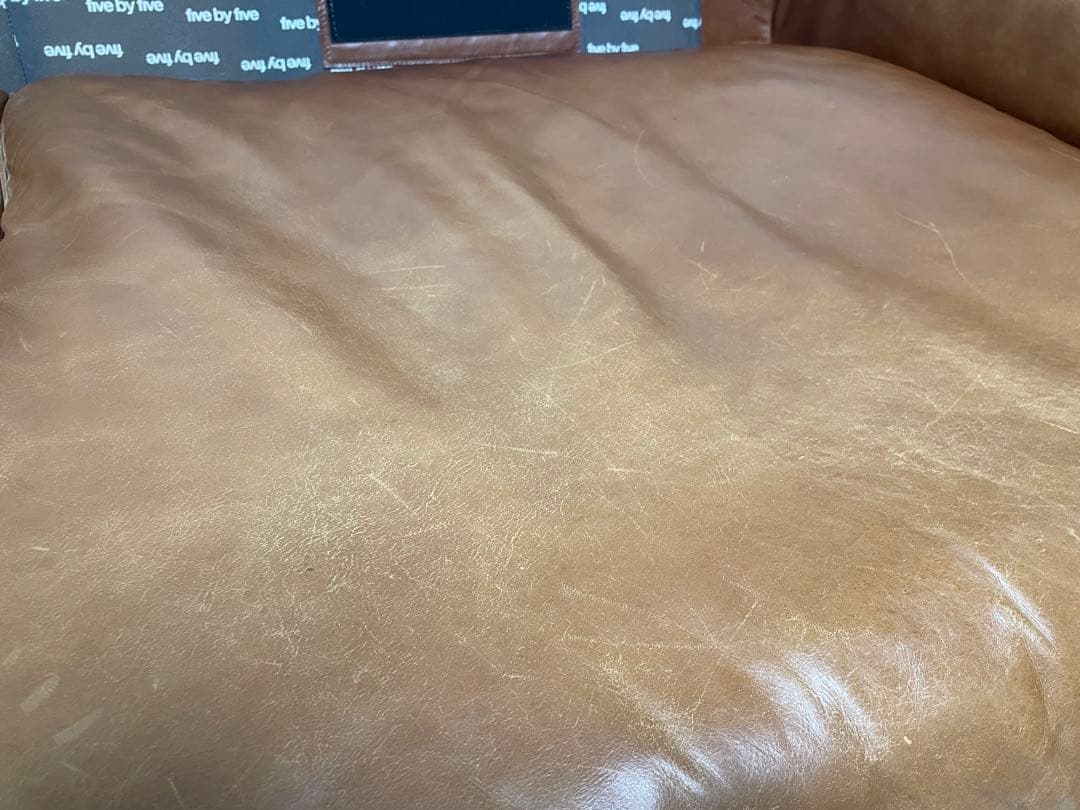 ACTUS アクタス five by five 3人掛 レザー ソファ