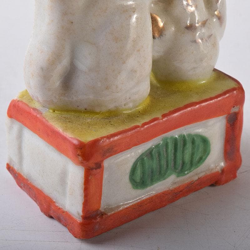 陶器製　色絵金彩　お稲荷さん　狐　3点まとめて　M　R8593