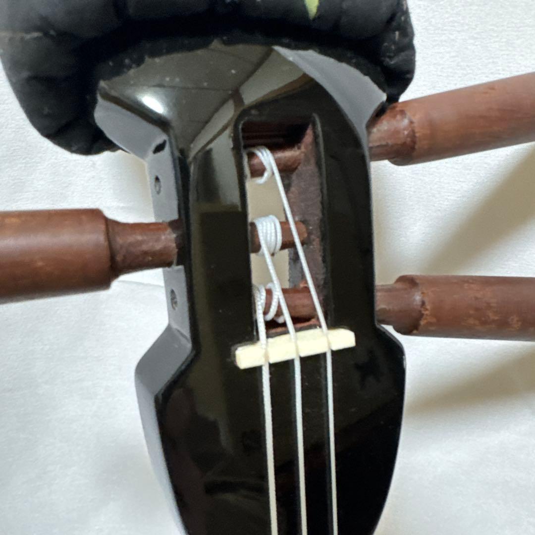 B076 沖縄 三線 蛇三線 人工皮 蛇柄 三味線 和楽器 ケース 付き