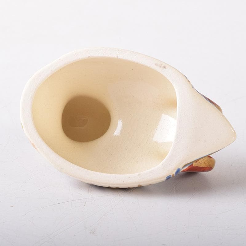 茶道具　京焼　橋本喜泉造　色絵　鴛鴦　香合　共箱　V　7566