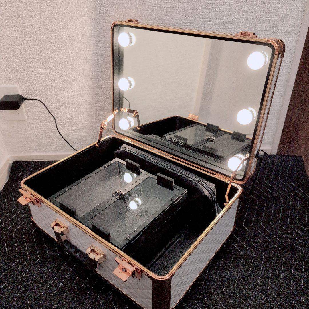 美品　Francfranc フランフラン ハリウッド メイクボックス L