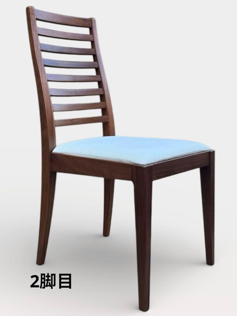 ②秋田木工 IDC大塚家具 ダイニングチェア ラダーバック 曲げ木 ２脚