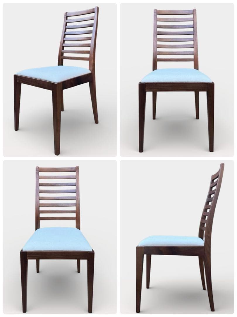 ②秋田木工 IDC大塚家具 ダイニングチェア ラダーバック 曲げ木 ２脚