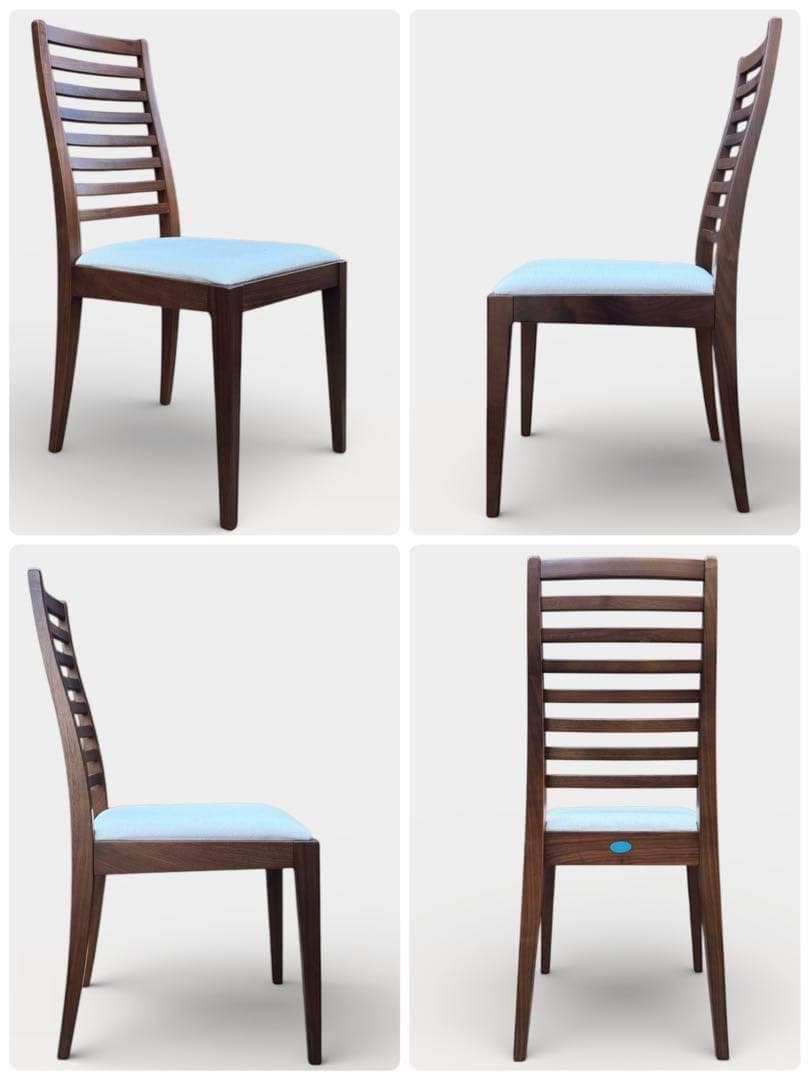 ②秋田木工 IDC大塚家具 ダイニングチェア ラダーバック 曲げ木 ２脚