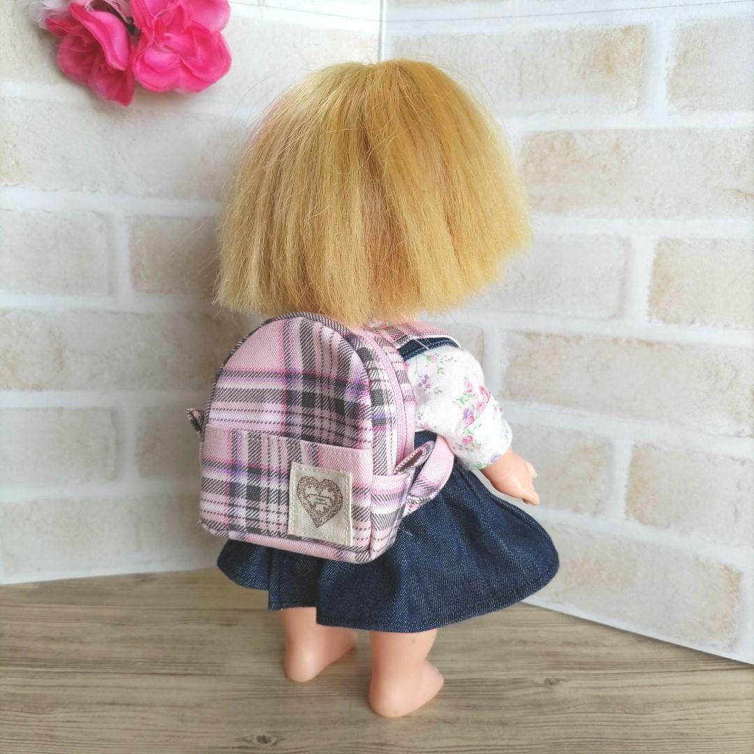 ★783.リュックサックB タータンチェック☆メルちゃんソランちゃん服