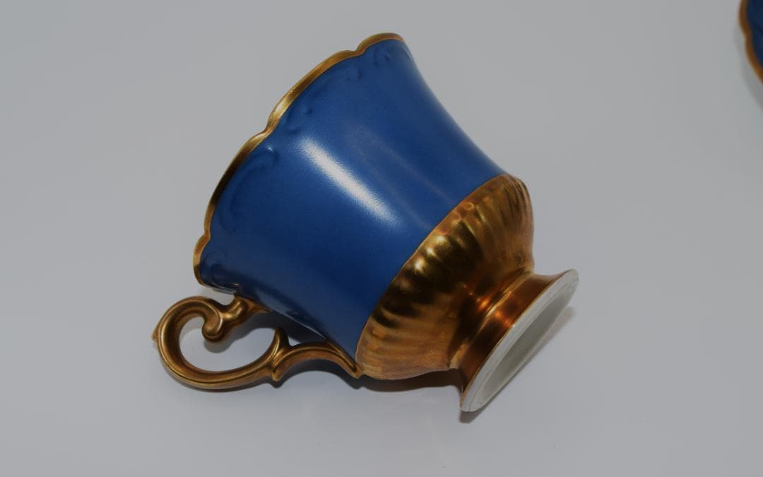 ノリタケ　スタジオ・コレクション　ブルー金彩デミタスカップ６客セット