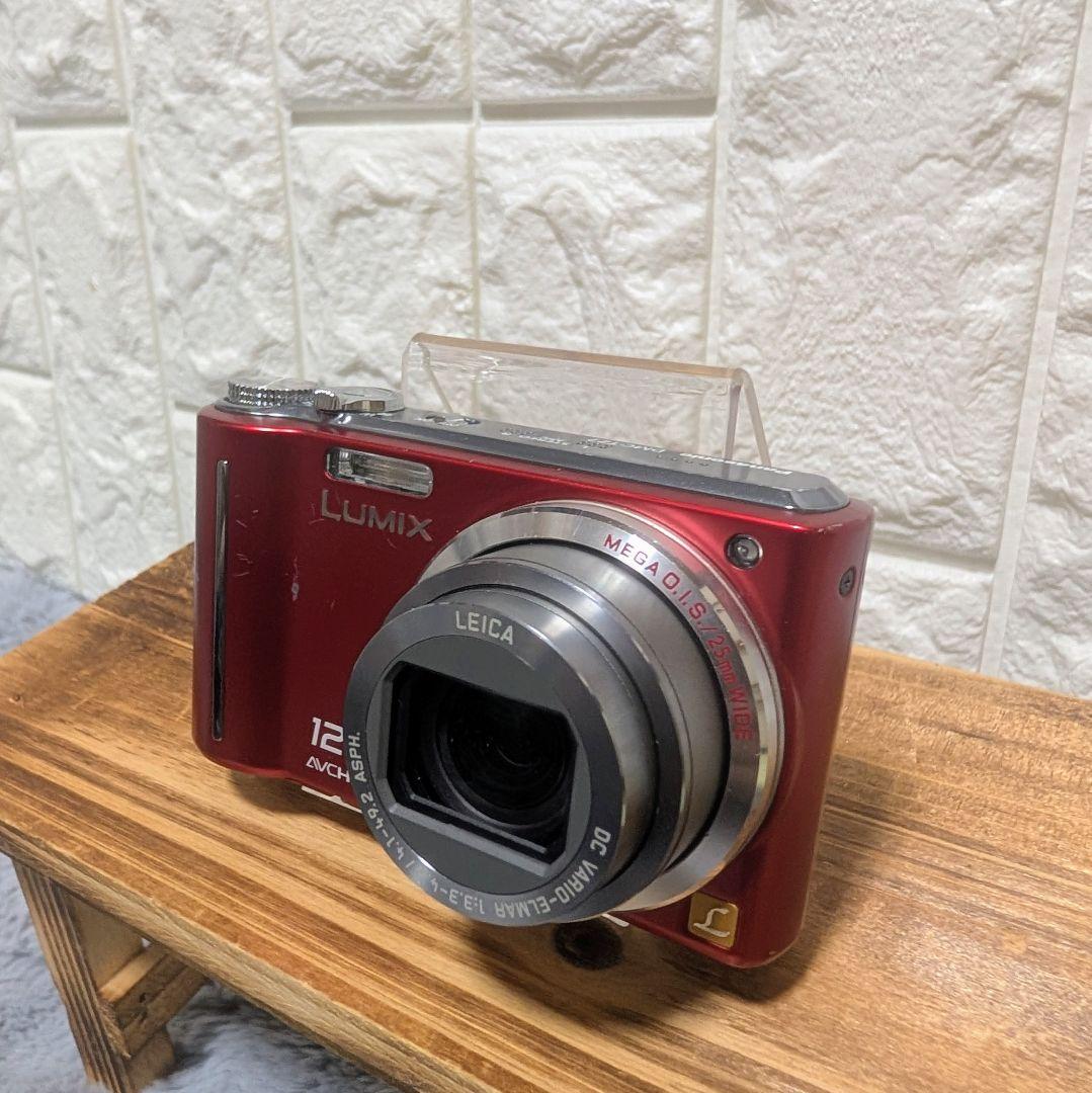 【動作確認済】LUMIX　DMC-TZ7 レッド　充電器付き　Panasonic