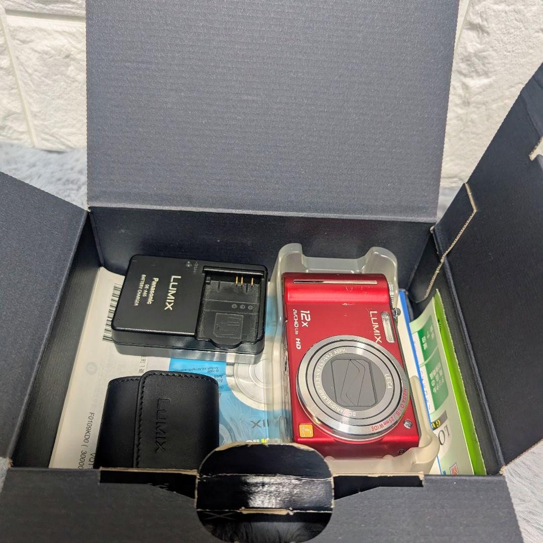 【動作確認済】LUMIX　DMC-TZ7 レッド　充電器付き　Panasonic