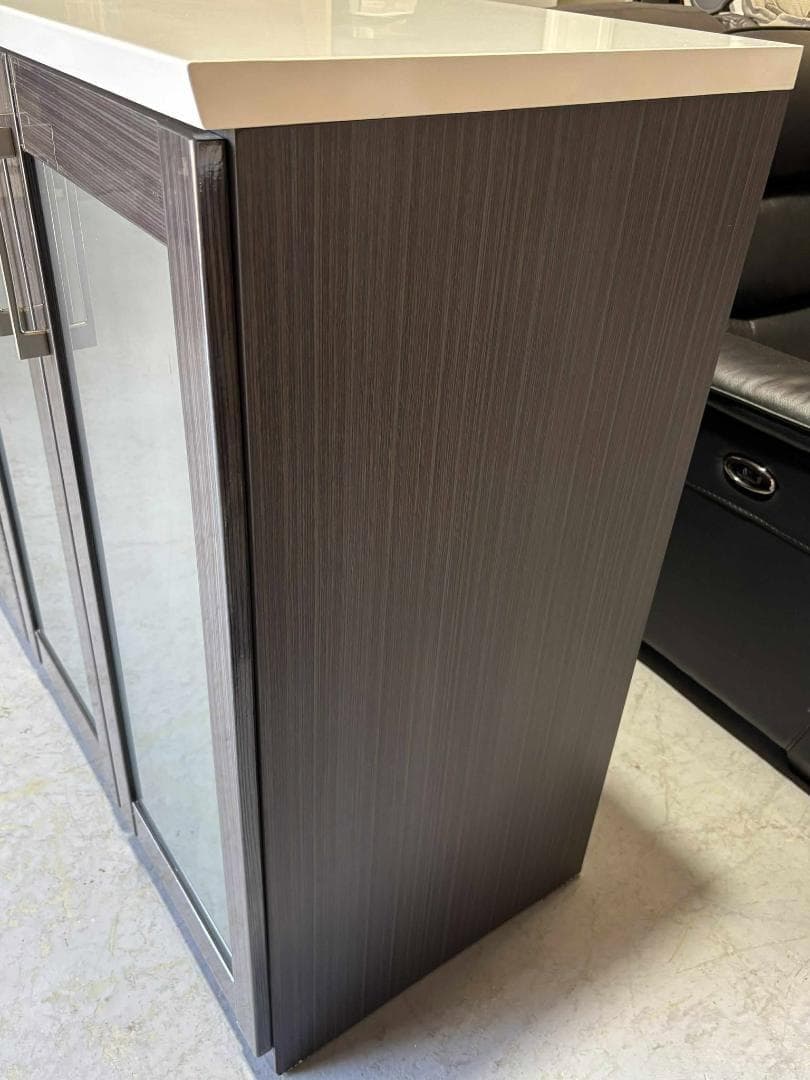 国産 キッチンカウンター、モダンキッチンボード、幅120cm Used/キレイ