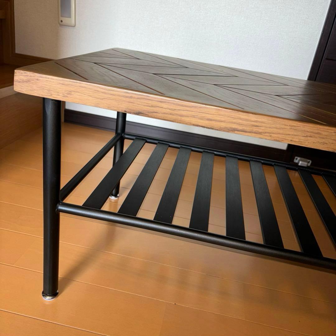 ヘリンボーンデザイン ギネスコーヒーテーブル 幅90cm 関家具