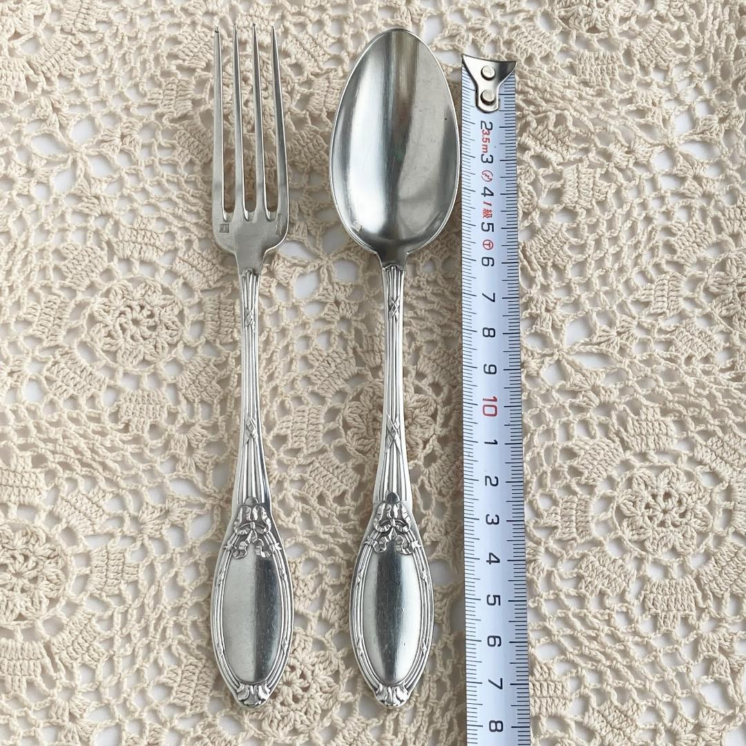 【MiMi】カトラリー２セットフランスアンティーク✨️可愛いリボンモチーフ