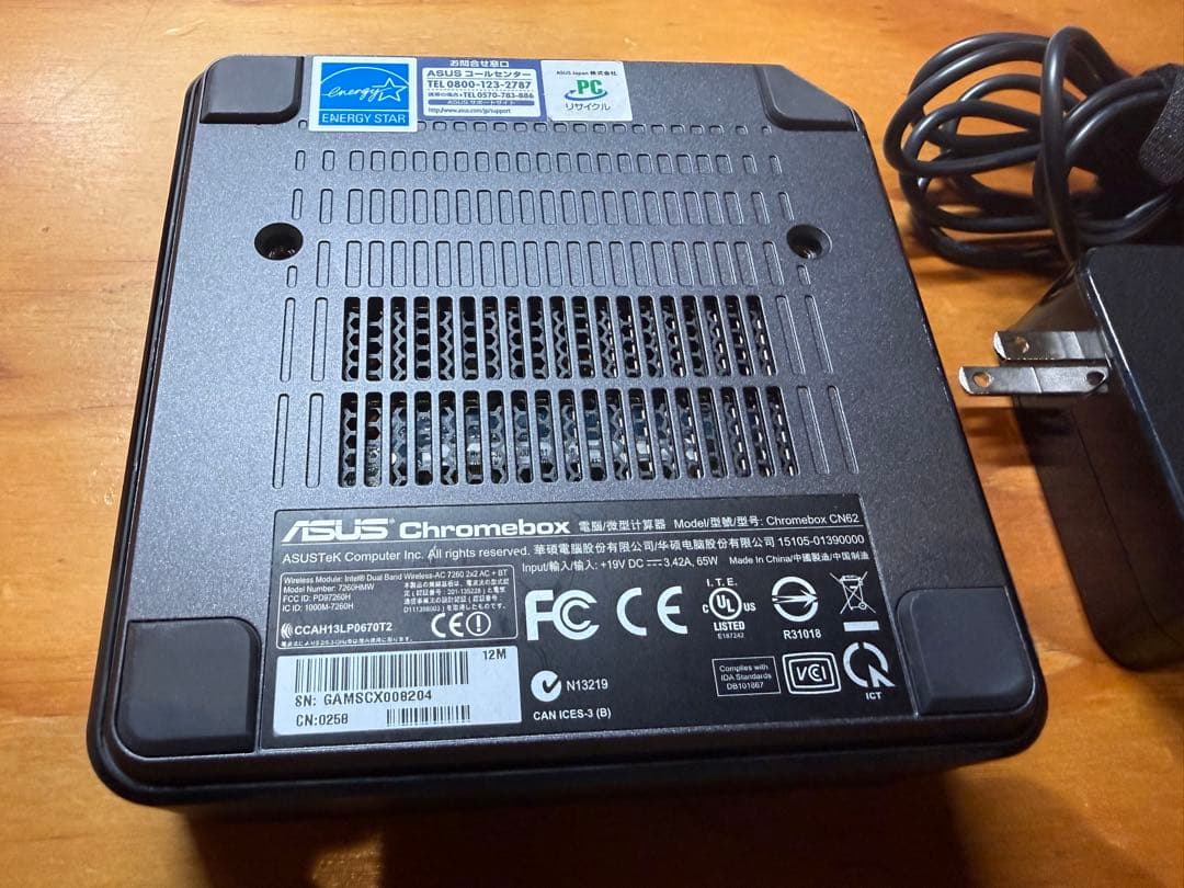 ASUS ミニPC chromebox cn62 core i7 8GB