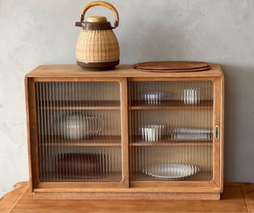 アンティーク　モールガラスケース棚