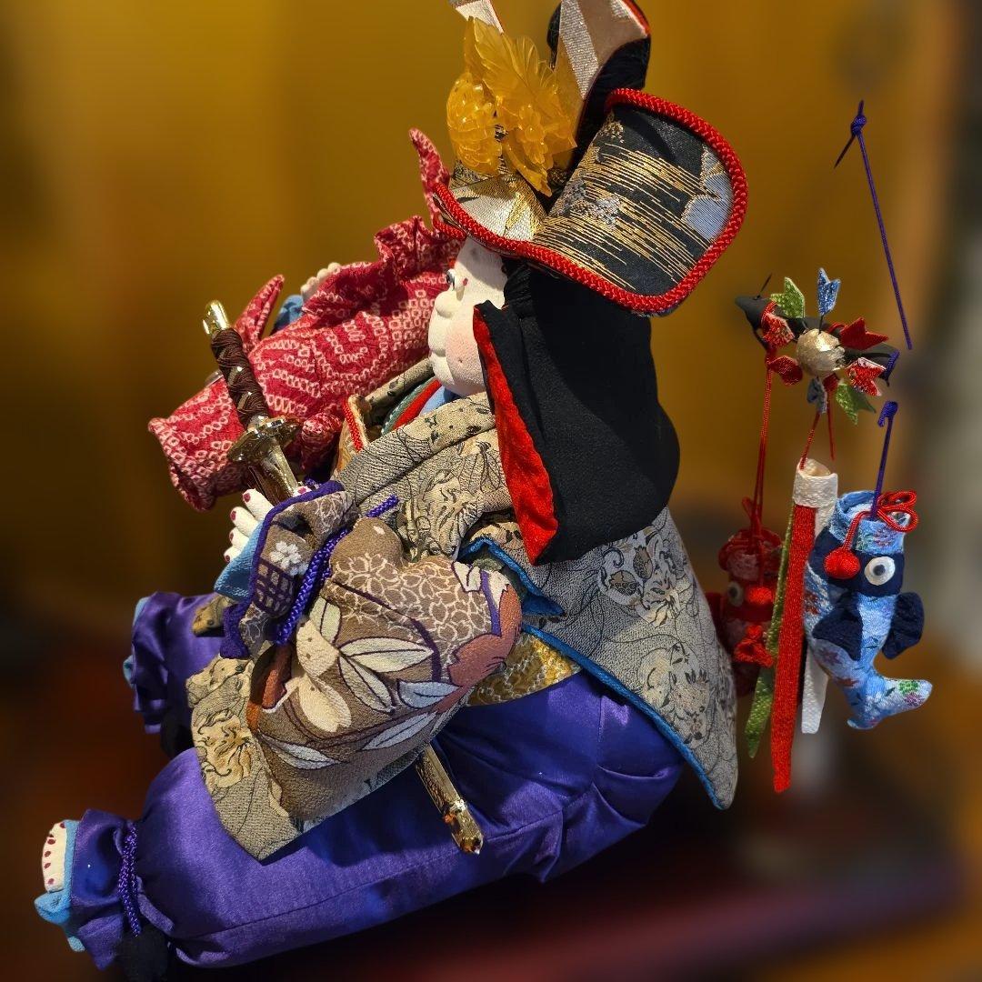 創作手作り人形　ぶす　五月人形　古布　鯉のぼり　5月の節句