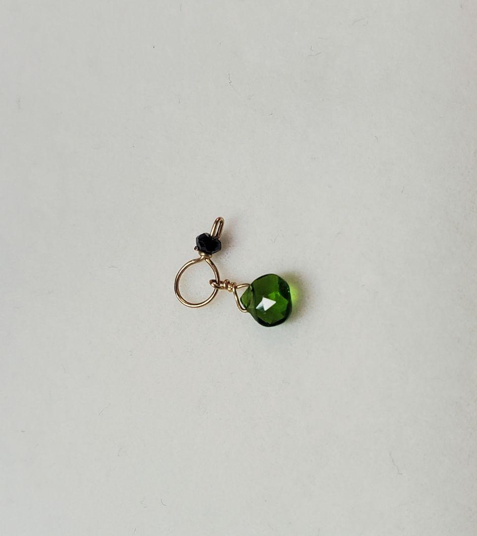 K18 K10 14KGFパーツ使用 天然石ブリオレット チャーム 8点セット