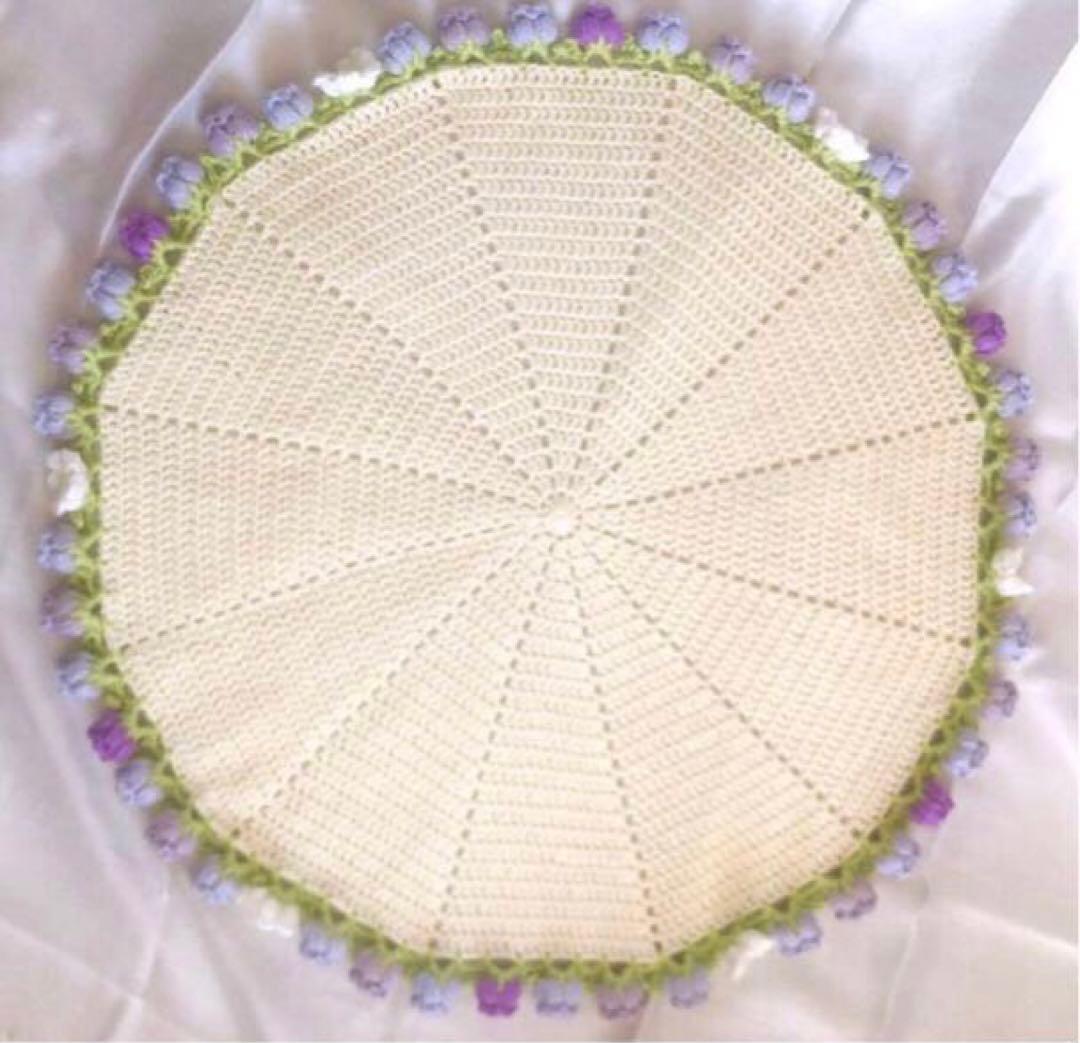 花束ブランケット ブーケブランケット フラワー 手編み ハンドメイド 70cm