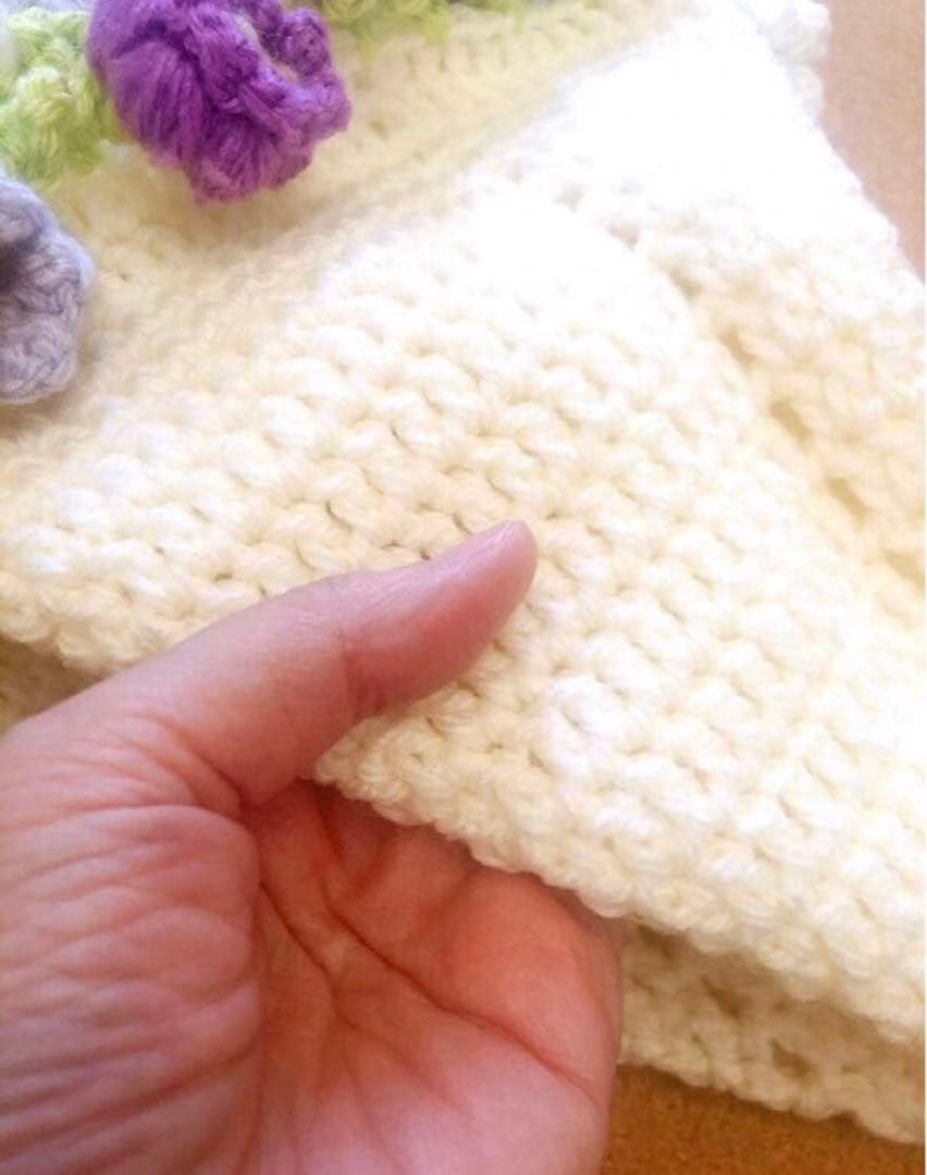 花束ブランケット ブーケブランケット フラワー 手編み ハンドメイド 70cm