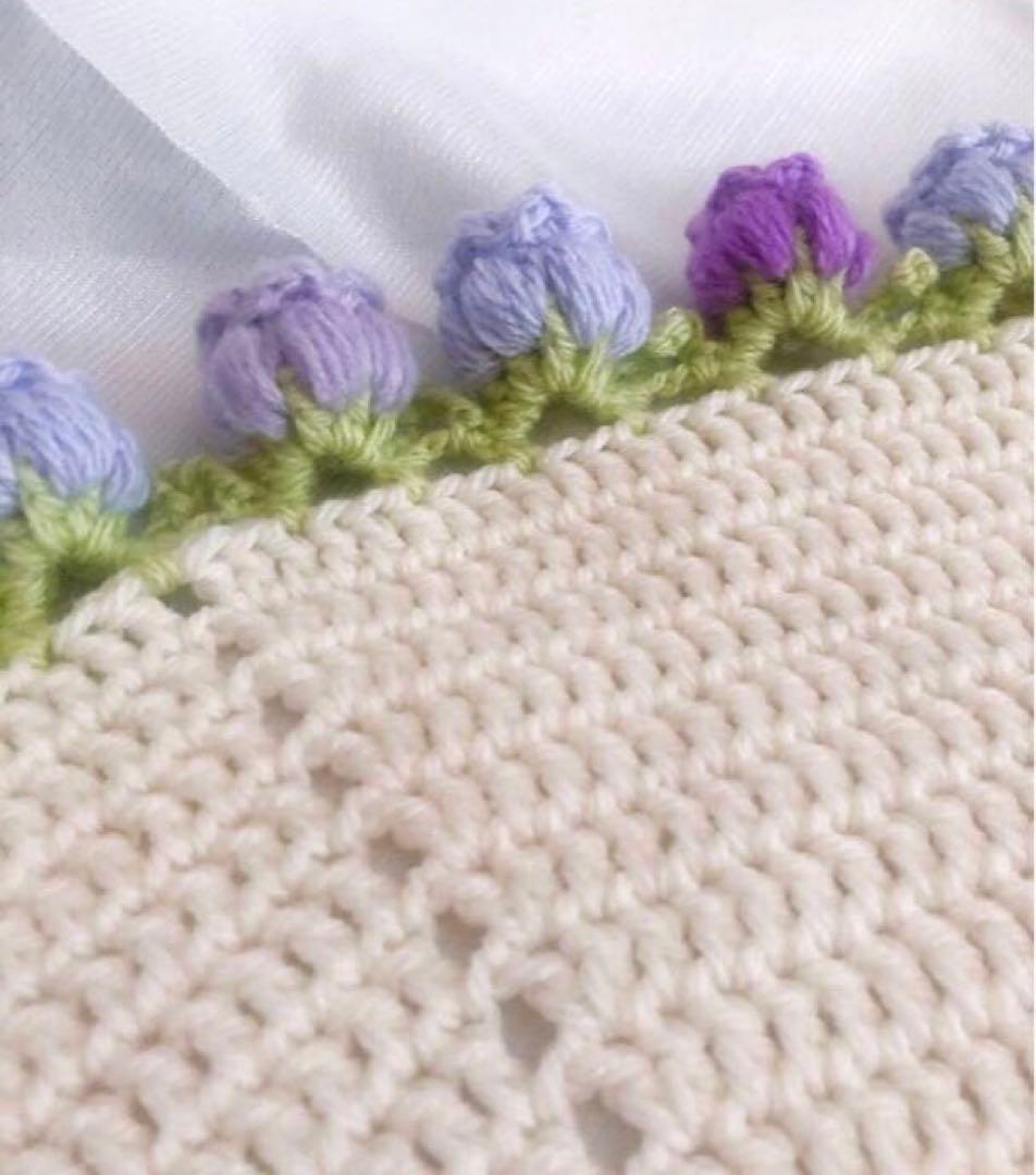 花束ブランケット ブーケブランケット フラワー 手編み ハンドメイド 70cm