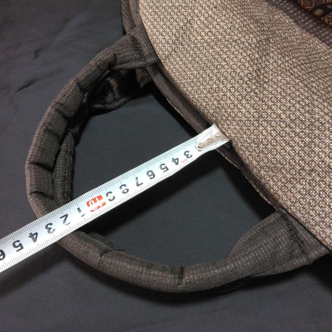 大島紬ハンドメイド　泥大島　古布ハンドメイド　着物リメイク　正絹　ボストンバッグ