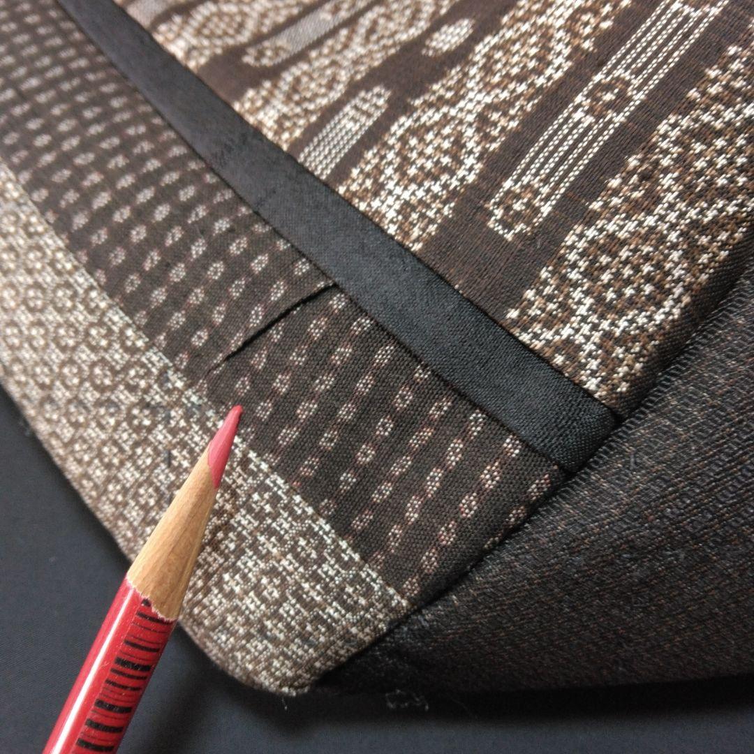 大島紬ハンドメイド　泥大島　古布ハンドメイド　着物リメイク　正絹　ボストンバッグ