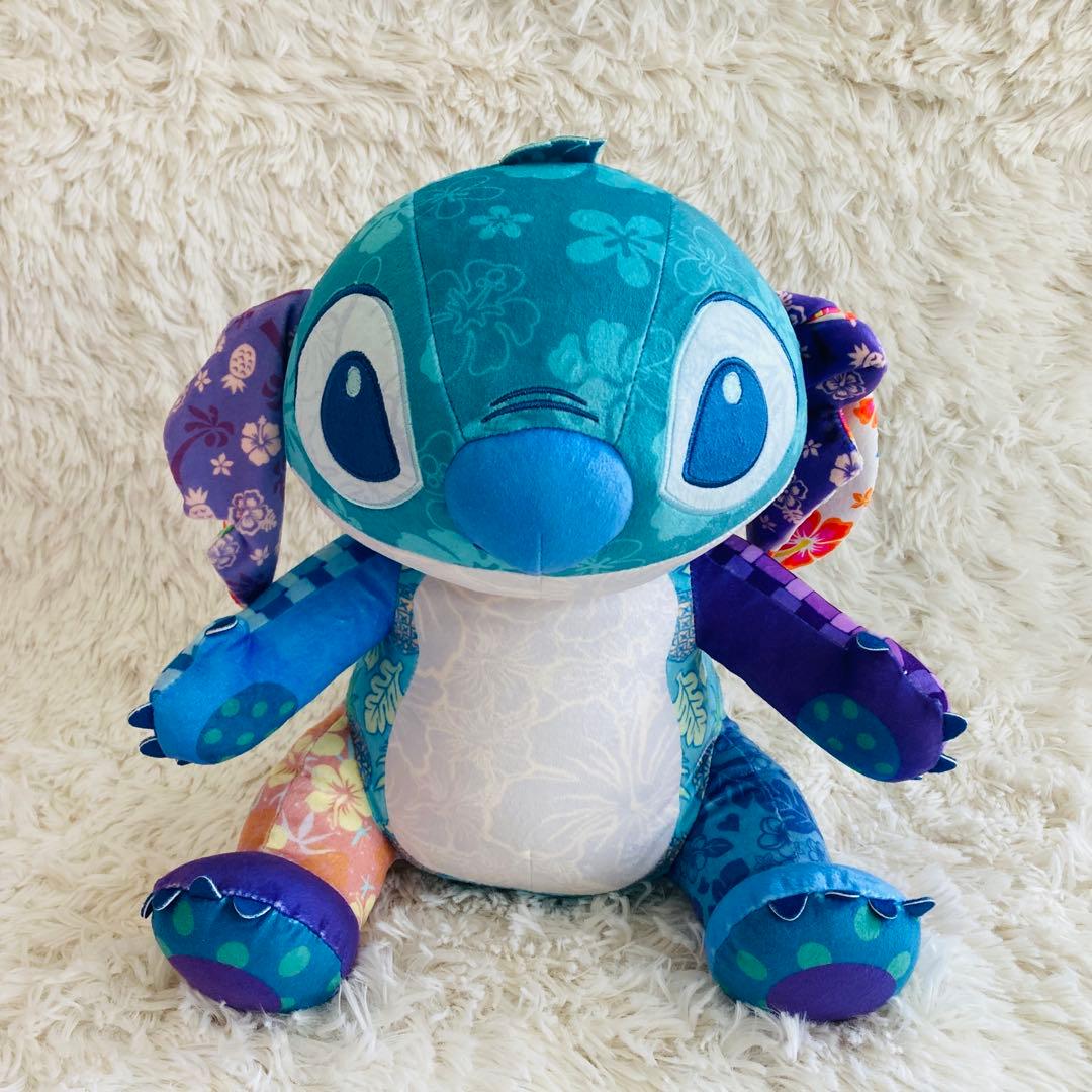 【新品未使用】ディズニー スティッチ&エンジェル 限定品ぬいぐるみ パッチワーク