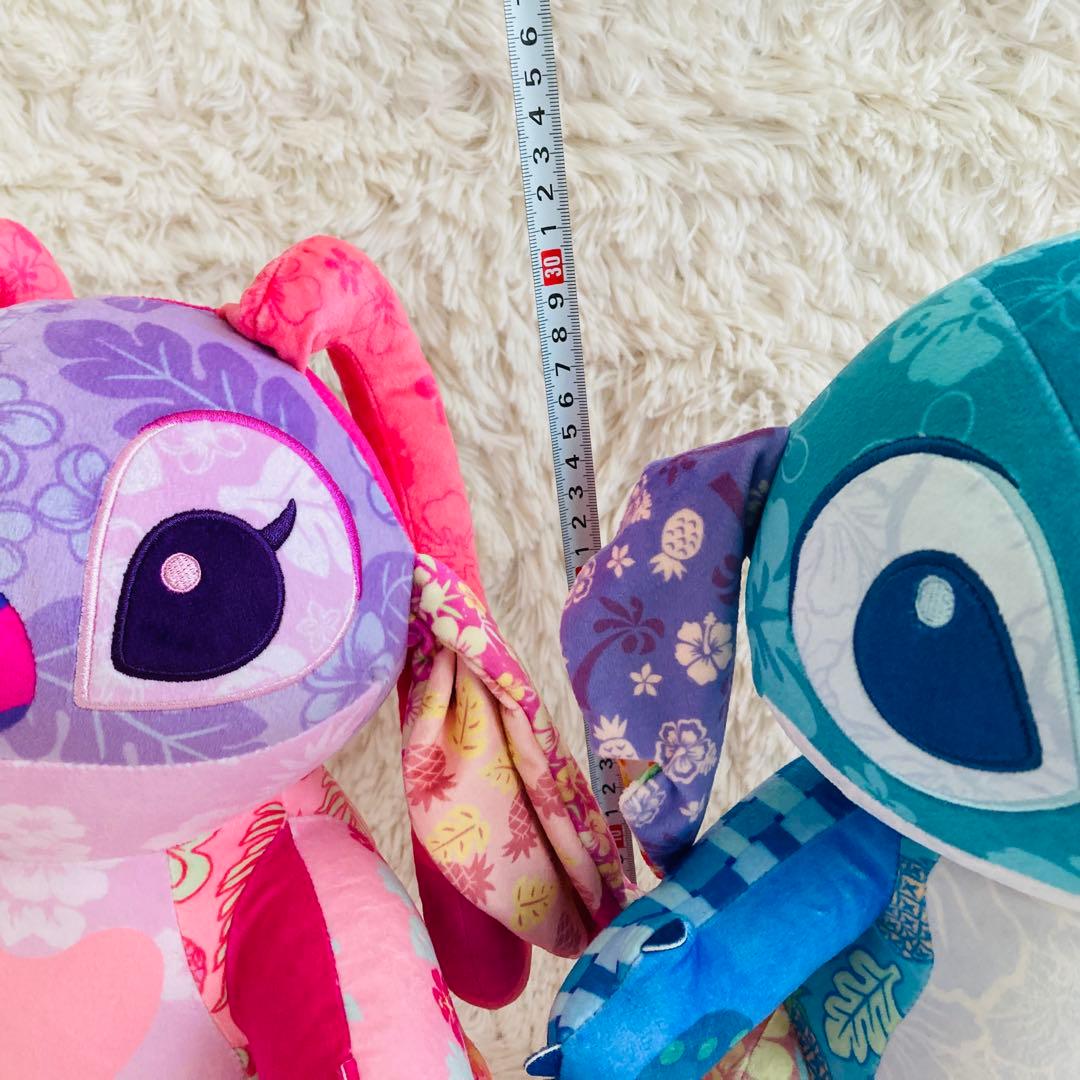 【新品未使用】ディズニー スティッチ&エンジェル 限定品ぬいぐるみ パッチワーク