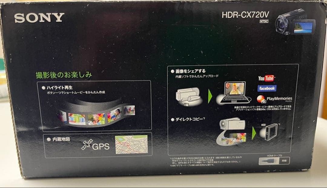 SONY HDR-CX720V ハンディカム ソニー ビデオカメラ