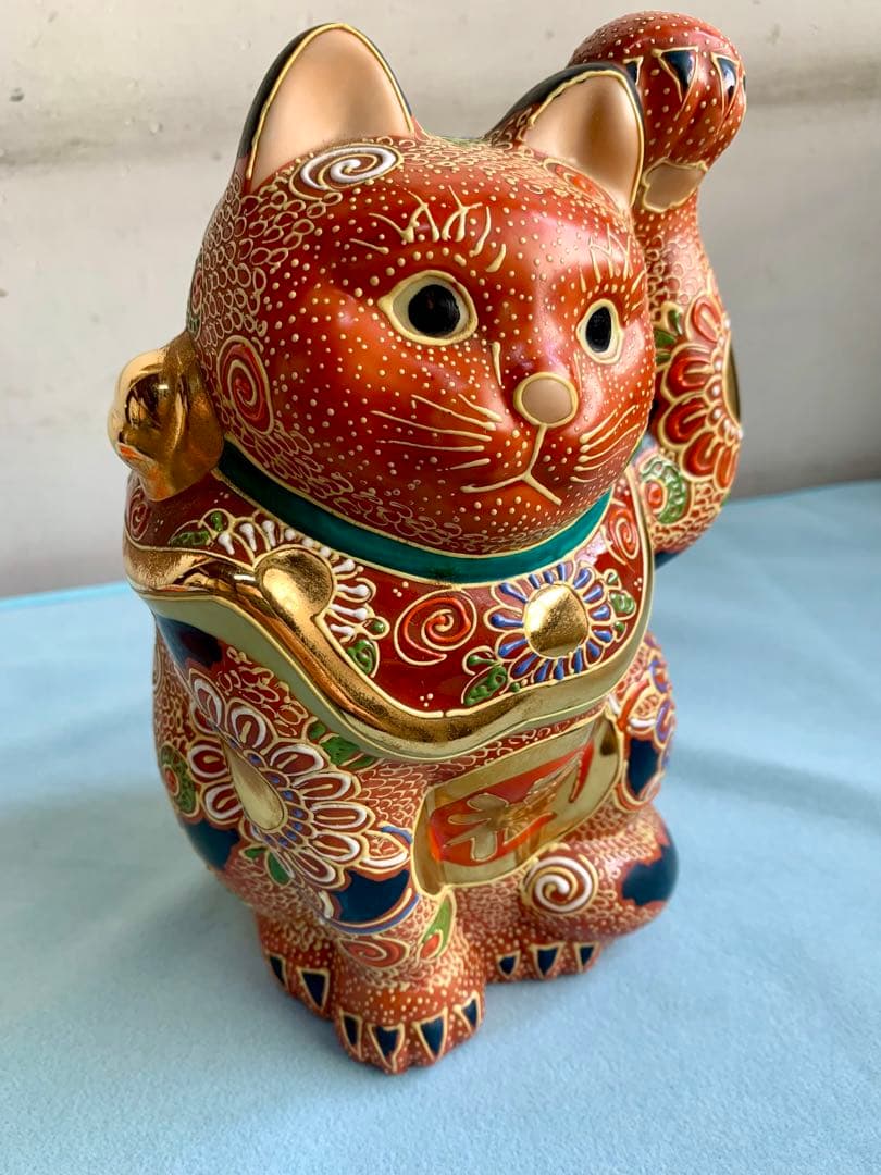 ☆【縁起物】九谷焼・招き猫・陶器製・日本製 Lucky Cat
